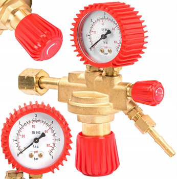 Reduktor butlowy gazowy propan butan lpg manometr zawór do butli 25 bar FALON-TECH