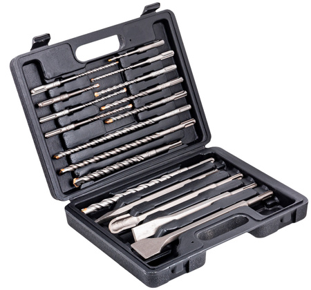 Zestaw wierteł i dłut SDS Plus SDS+ do betonu 17 szt. (wiertło, dłuto) FALON-TECH