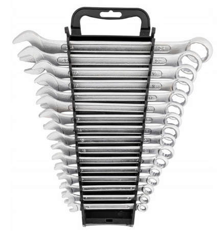 Zestaw kluczy płasko oczkowych klucze płaskie oczkowe CRV 6-24mm 16el FORSLINE