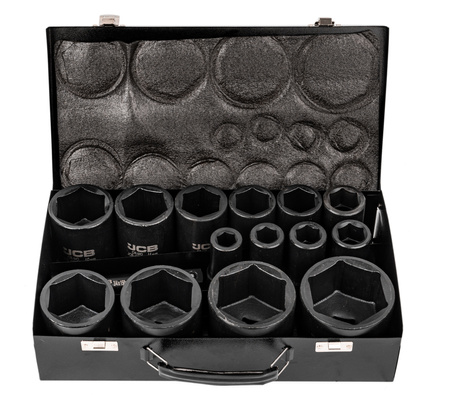 Zestaw nasadki udarowe głębokie do klucz pneumatyczny 3/4" 15el 17-65mm JCB