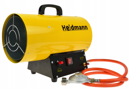 Nagrzewnica dmuchawa gazowa piecyk 15kW wąż + reduktor HEIDMANN