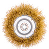 Szczotka druciana do szlifierki miękka mosiądzowana czołowa 125 mm M14 FALON-TECH