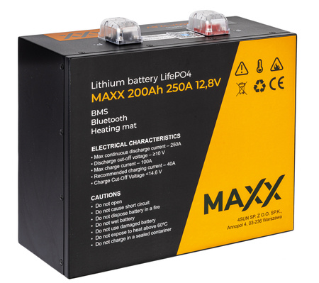 Akumulator LiFePo4 BMS do łodzi kampera paneli mata grzewcza 200Ah 250A 12V BMS 4SUN