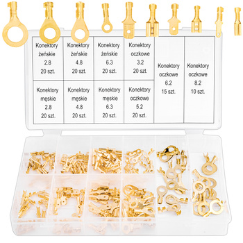 Zestaw konektorów kablowych elektryka konektory wsuwki do kabli 185 szt FALON-TECH