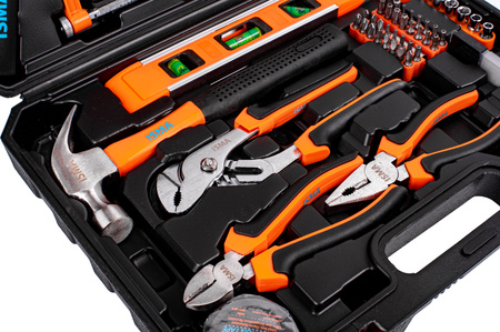 Zestaw narzędziowy klucze nasadowe wkrętaki bity 180 el. ISMA