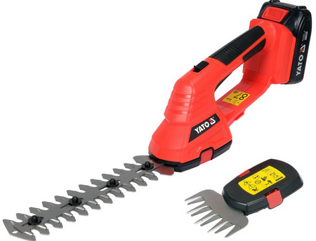 Nożyce elektryczne akumulatorowe do trawy krzewów żywopłotu 18V YT-828355 YATO