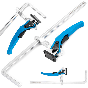 Ścisk stolarski dźwigniowy zacisk uchwyt do szyny odkuwany 300x60mm FALON-TECH