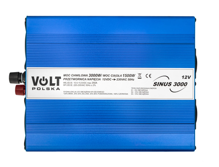 Przetwornica prądu napięcia sinus 12V 230V 3000W VOLT POLSKA