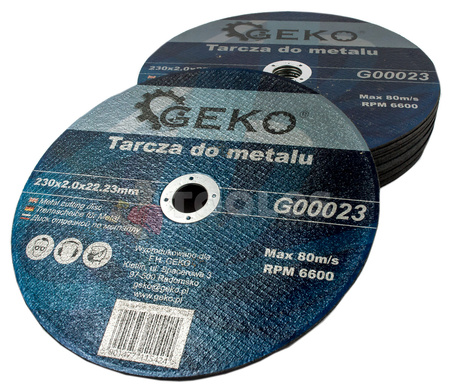 Tarcza do cięcia metalu stali 230x2x22.23 mm GEKO