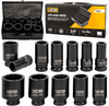 Zestaw nasadki udarowe nasadowe głębokie do klucza pneumatycznego 3/4" 17-46mm 12-k 10el JCB