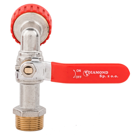 Zawór kulowy czerpalny 3/4" z szybkozłączką DIAMOND