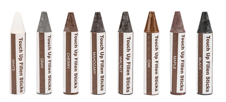 Zestaw naprawczy do drewna (mebli, paneli podłogowych, przedmiotów drewnianych) - markery + wosk - 17el FALON-TECH