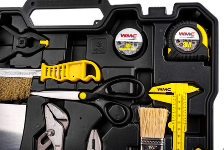 Zestaw narzędziowy klucze nasadowe wkrętaki bity 1001 el WMC