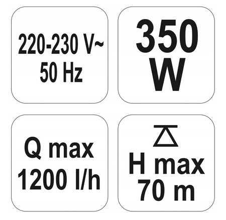 Pompa do wody głębinowa studni nurek białoruska membranowa 350w 79944 FLO YATO
