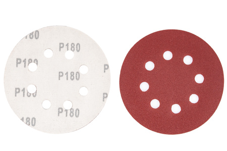 Papier ścierny na rzep krążek dysk z dziurami 125mm P180 100szt SILVER