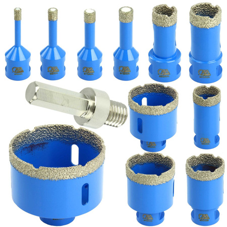 Zestaw otwornice diamentowe 12el 6-68 MAR-POL