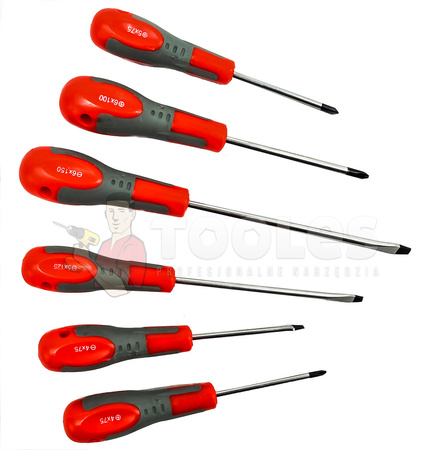Śrubokręty Wkrętaki z Magnesem Zestaw 6szt PH FT (śrubokręt, wkrętak)