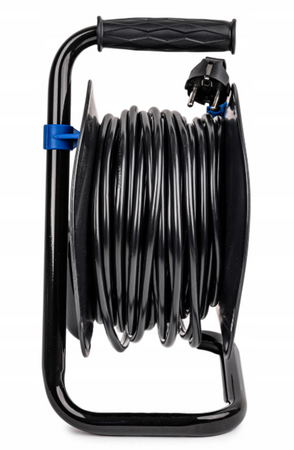 Przedłużacz elektryczny bębnowy budowlany 25m 4 gniazda na bębnie zwijak GEKO