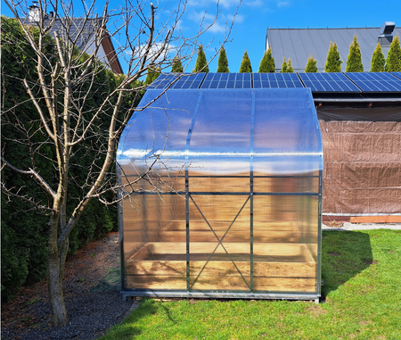 Szklarnia ogrodowa poliwęglan premium plus 250x200 5m2 kolor antracyt PTF