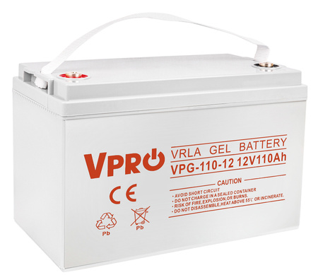 Akumulator żelowy głębokiego rozładowania 12V 110Ah V-PRO VOLT POLSKA