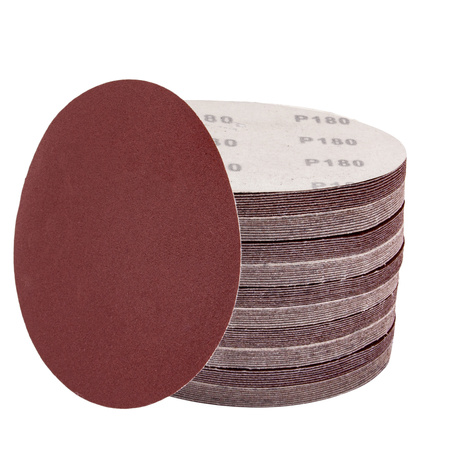 Papier ścierny na rzep krążek dysk 125mm P180 100szt SILVER