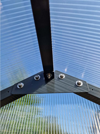 Szklarnia ogrodowa poliwęglan premium plus 250x600 15m2 kolor antracyt PTF