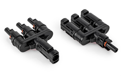 Złącze szeregowe konektor MC4 czwórnik (+) (-) VOLT POLSKA