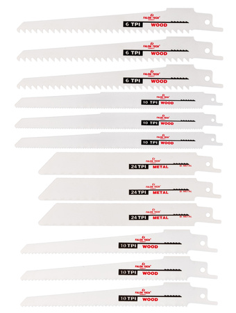 Brzeszczot nożyki do piły szablastej lisi ogon (zestaw 12szt) FALON-TECH