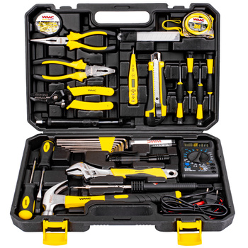 Zestaw narzędziowy dla elektryka klucze miernik prądu 34el. WMC