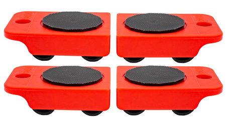 Zestaw rolki do transportu przesuwania mebli 150kg 5el TOOLES