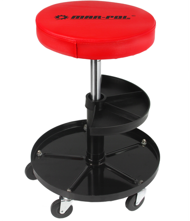 Stołek warsztatowy obrotowy z półką MAR-POL