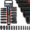 Nasadki udarowe długie klucze nasadowe CRV mocne zestaw 1/2" 10-32 mm 13el FORSAGE