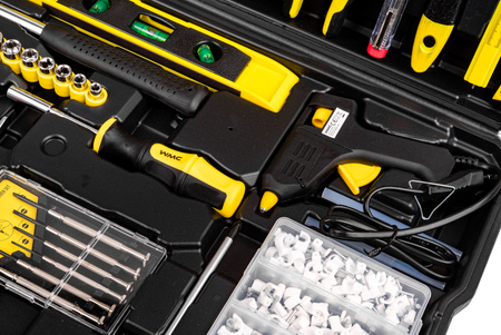 Zestaw narzędziowy klucze nasadowe wkrętaki bity 1001 el WMC