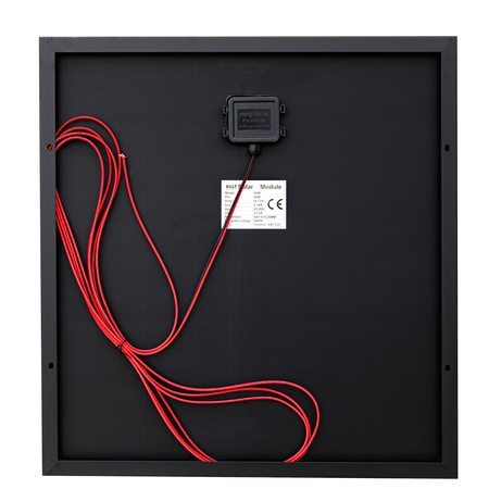 Zestaw solarny fotowoltaiczny 40W 12V BLACK (Panel solarny 40W, Regulator napięcia 20A) VOLT POLSKA