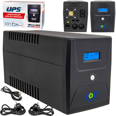 Zasilacz awaryjny ups microsine 2000 (2000va / 1400w / 2x9ah) lcd VOLT POLSKA