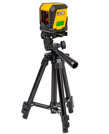 Poziomica laserowa krzyżowa 20m samopoziomująca + statyw JCB