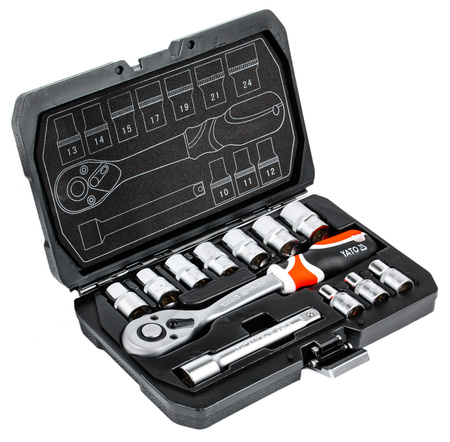 Zestaw narzędziowy 1/2" 12el YATO