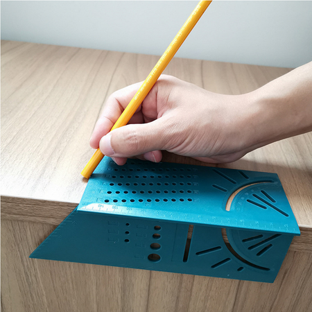 Kątownik japoński plastikowy stolarski 3D przymiar miara miarka linijka FALON-TECH