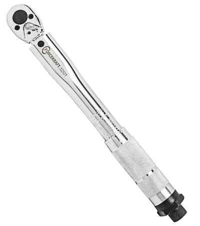 Klucz dynamometryczny do kół 1/4" 2-24Nm chromowany blokada grzechotka etui FORCEKRAFT