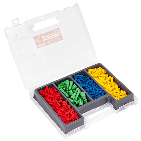 Zestaw wierteł kołków rozporowych i bitów 300 el BEAST