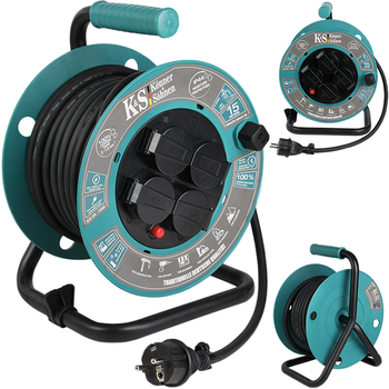 Przedłużacz bębnowy  15 m 4 gniazda KS CR-15M Könner&Söhnen KS