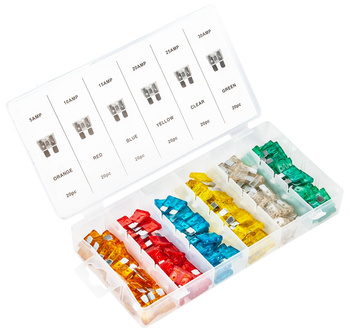 Bezpieczniki Samochodowe 5A-30A 120 sztuk Zestaw GEKO