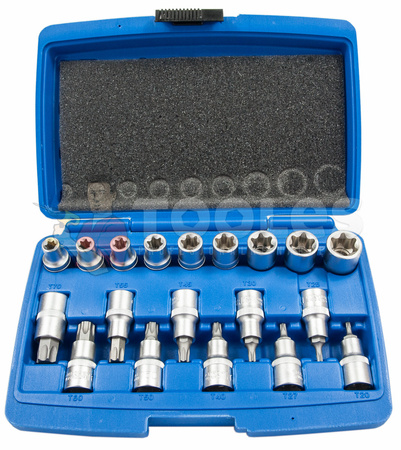 Klucze nasadowe TORX BITY 1/2 E-TORX 19el SILVER