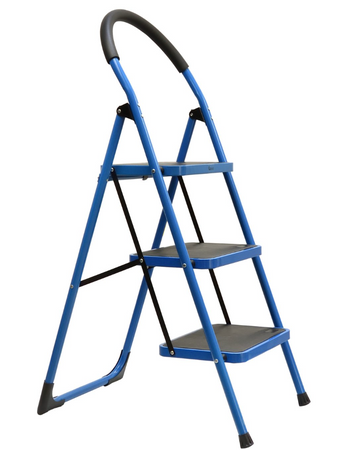 Drabina rozkładana trzystopniowa drabinka podest składana wzmacniania 72 cm GEKO