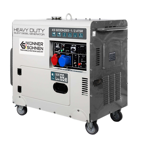 Agregat prądu diesel Könner&Söhnen KS 9200HDES-1/3 ATSR + generator inwertorowy AVR 2 kW Marpol M82483