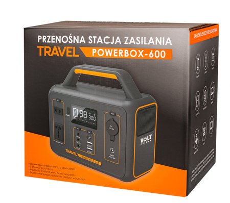 Przenośna stacja zasilania travel POWERBOX 600W 280Wh 26Ah VOLT POLSKA