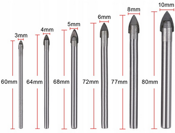 Zestaw wierteł do szkła i glazury 6 szt walizka FALON-TECH