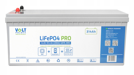 Akumulator LiFePo4 bms do łodzi kampera paneli mata grzewcza 314Ah 200A 200A VOLT POLSKA