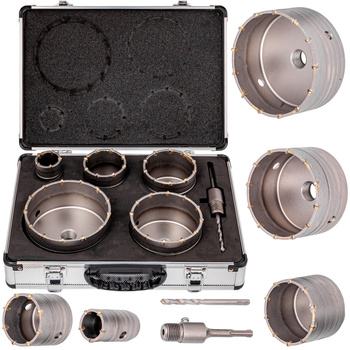 Zestaw otwornice do betonu SDS Plus 6 sztuk (walizka) MAR-POL