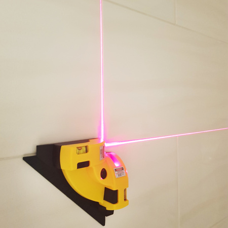 Poziomica laserowa do płytek laser kątowy 2 linie GEKO